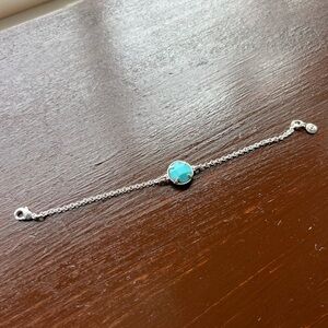 Chloe + Isabel Silver and Turquoise Bracelet